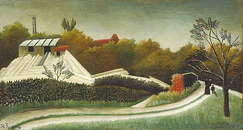 Sawmill, Outskirts of Paris, 1891, Henri Rousseau