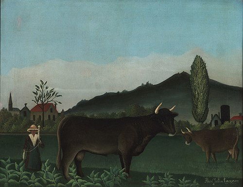 Landscape with Cattle, 1900, Henri Rousseau