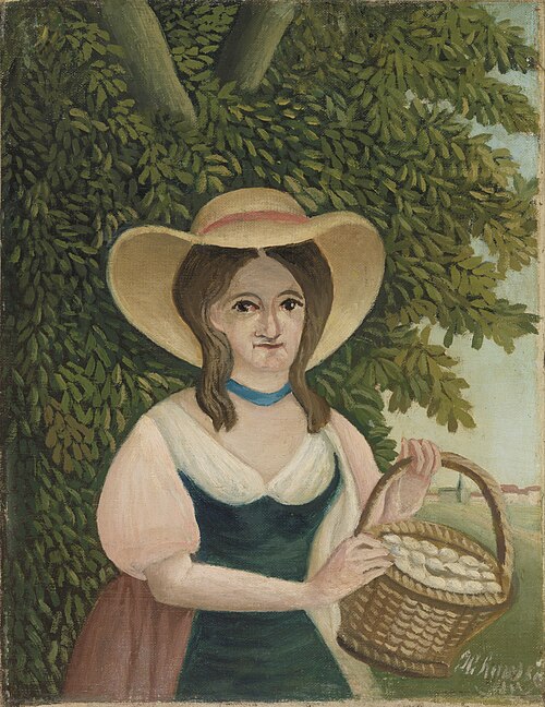 Woman with Basket of Eggs, 1900, Henri Rousseau