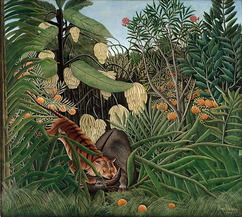 Fight between a Tiger and a Buffalo, 1908, Henri Rousseau