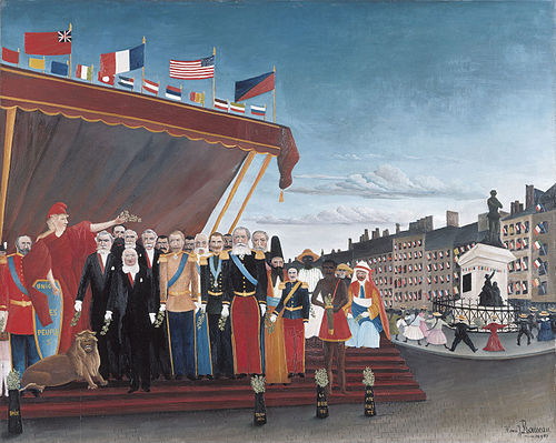 Les Représentants des puissances étrangères venant saluer la République en signe de paix, 1907, Henri Rousseau