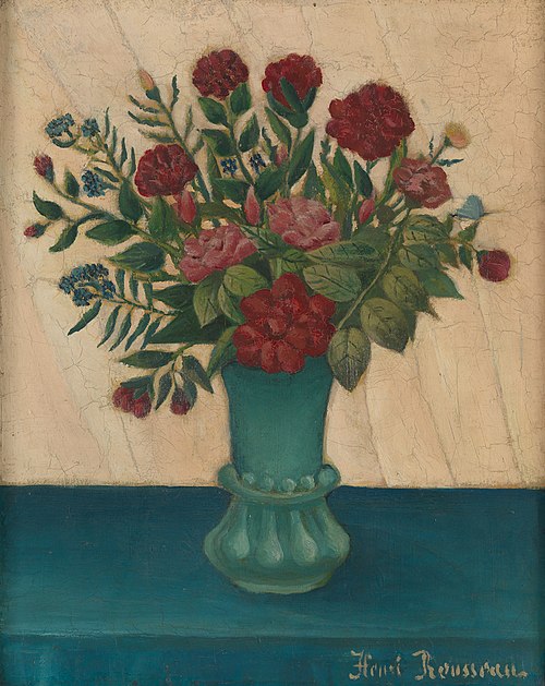 Flowers in a Vase, 1898, Henri Rousseau
