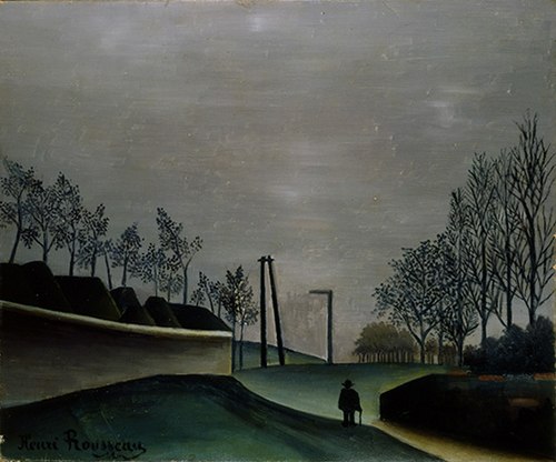 View of the Fortifications, 1909, Henri Rousseau