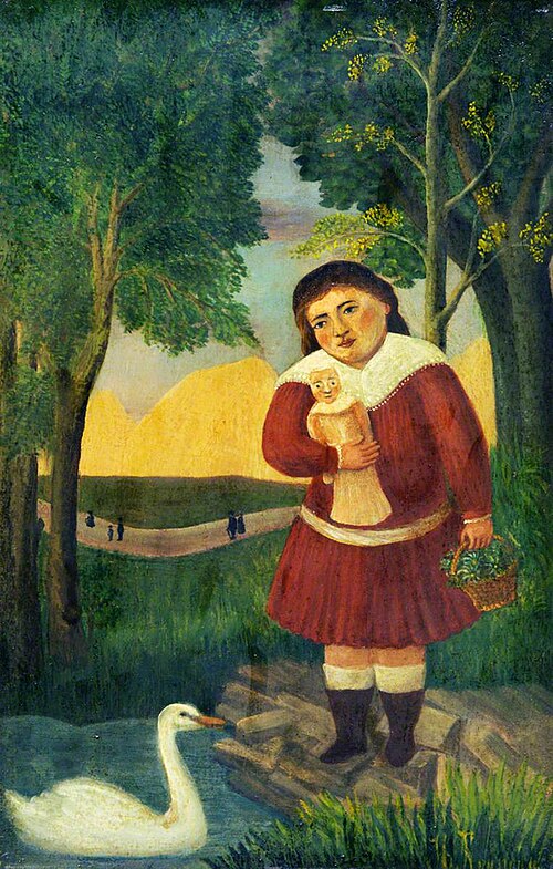 Child with a Doll in a Landscape, , Henri Rousseau