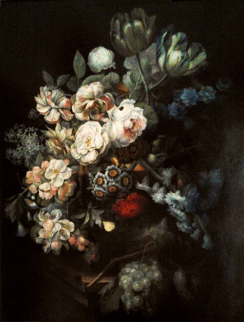 Still life with flowers and fruit., 1801, Johann Knapp