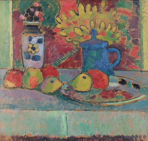 Still Life with Flowers and Fruit, 1910, Alexej von Jawlensky