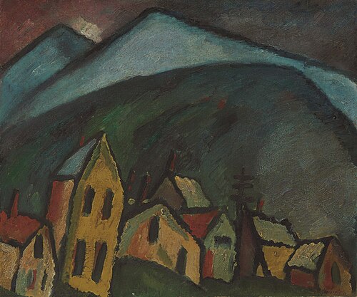Berglandschaft mit Häusern, 1912, Alexej von Jawlensky