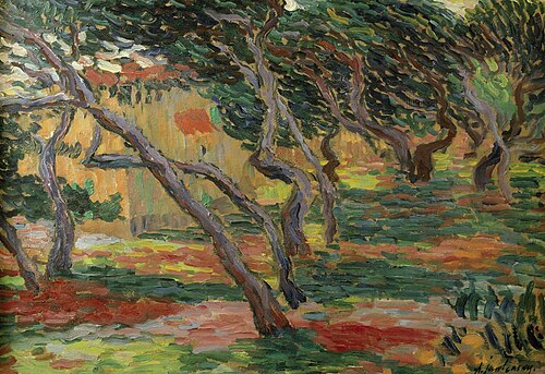 Olivenhain / Landschaft mit Straßen und Bäumen, 1907, Alexej von Jawlensky