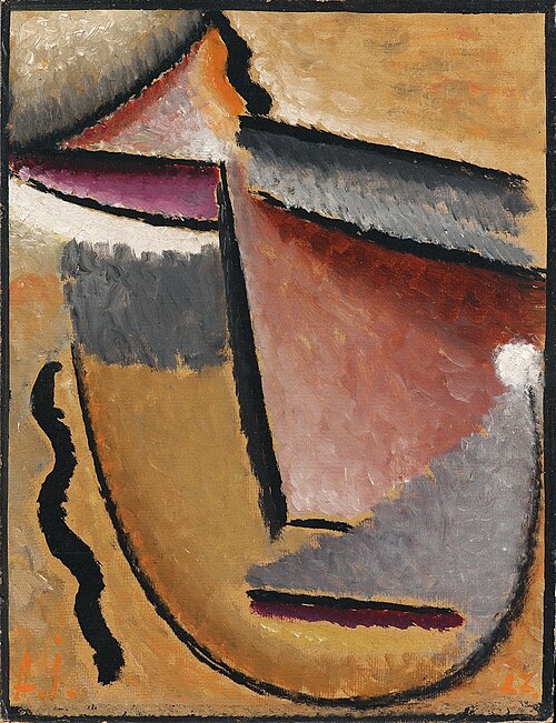 Abstrakter Kopf: Bildnis Mela Eschrich, 1927, Alexej von Jawlensky