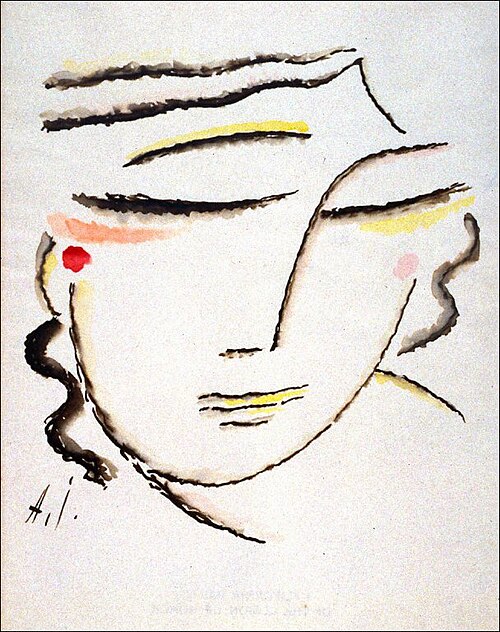 Inclined head with closed eyes, 1922, Alexej von Jawlensky