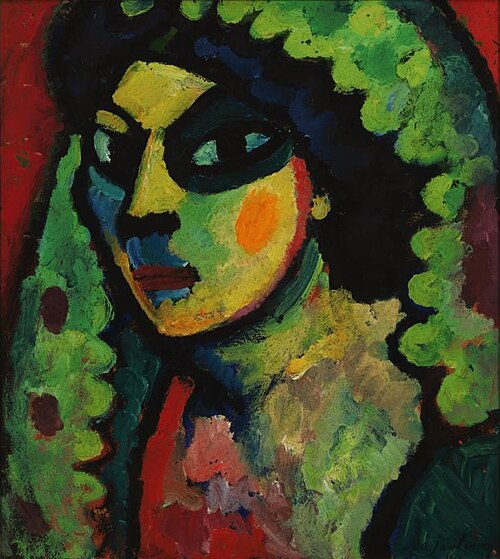 Sicilian women with green shawl, 1912, Alexej von Jawlensky