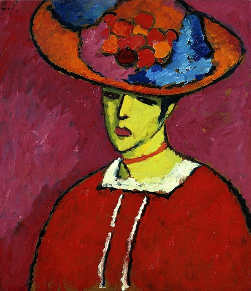 Schokko with wide-brimmed hat, 1910, Alexej von Jawlensky