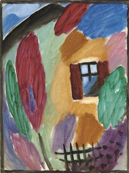 Variation mit Haus und Gartenzaun, 1915, Alexej von Jawlensky