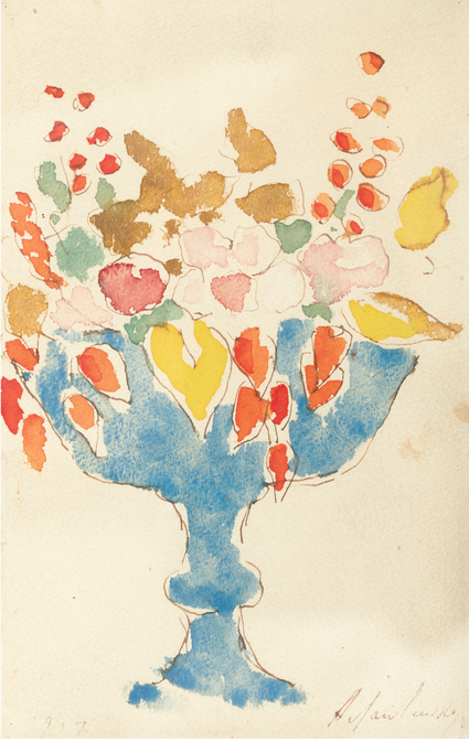 FLOWERS IN A BLUE VASE, 1927, Alexej von Jawlensky