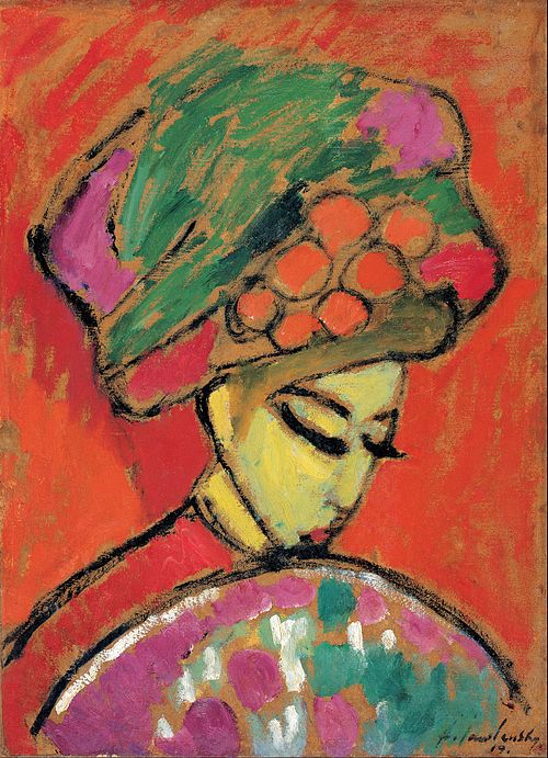 Young Girl with a flowered hat, 1910, Alexej von Jawlensky