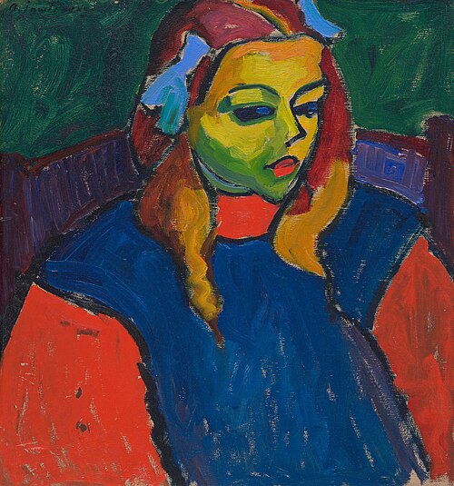 Girl with the Green Face, 1910, Alexej von Jawlensky