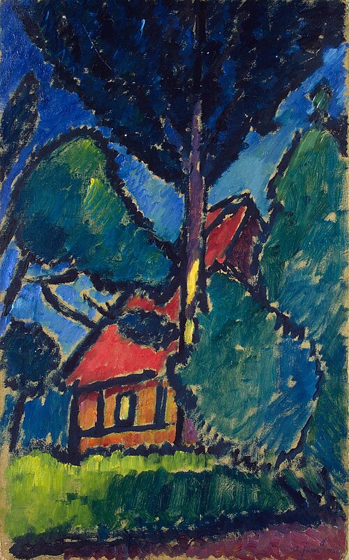 Landscape with Red House, 1911, Alexej von Jawlensky
