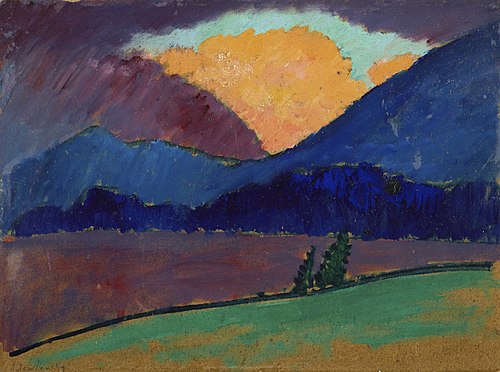 Summer Evening in Murnau, 1908, Alexej von Jawlensky