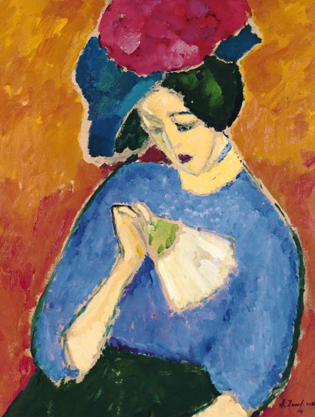 Dame mit Fächer, 1950, Alexej von Jawlensky