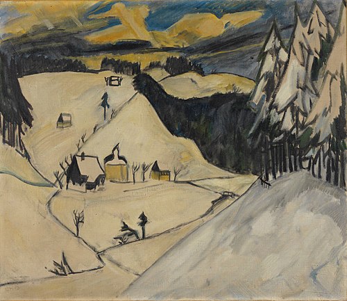 Snow Landscape, 1915, Erich Heckel