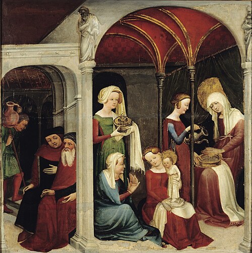 Nativité de la Vierge, 1410, Maître du haut Rhin