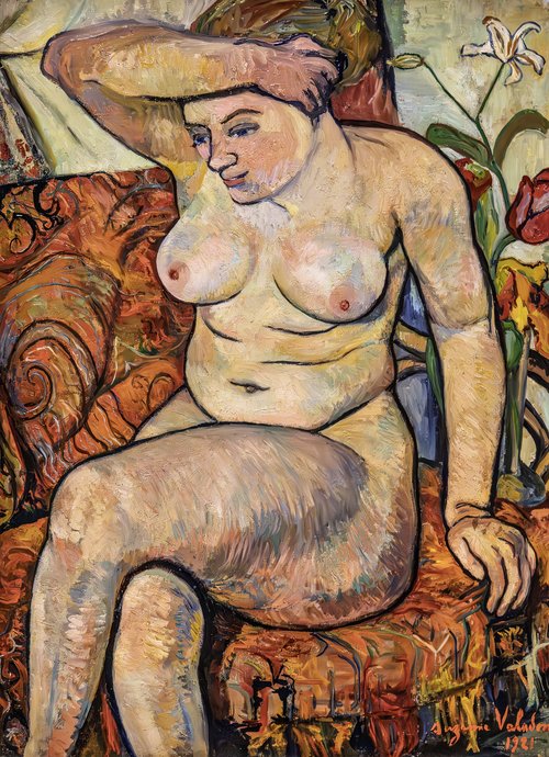 Nu assis au châle tapis, 1921, Suzanne Valadon