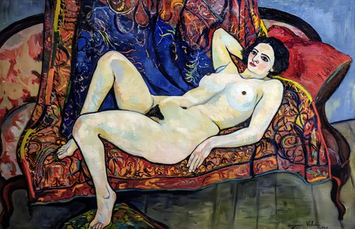 Nu au canapé rouge, 1920, Suzanne Valadon