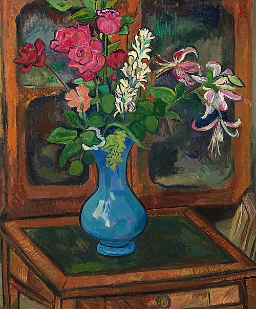 Bouquet de fleurs sur une petite table, 1932, Suzanne Valadon