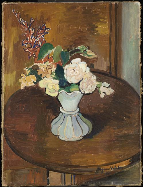 Bouquet de fleurs sur un guéridon, 1925, Suzanne Valadon