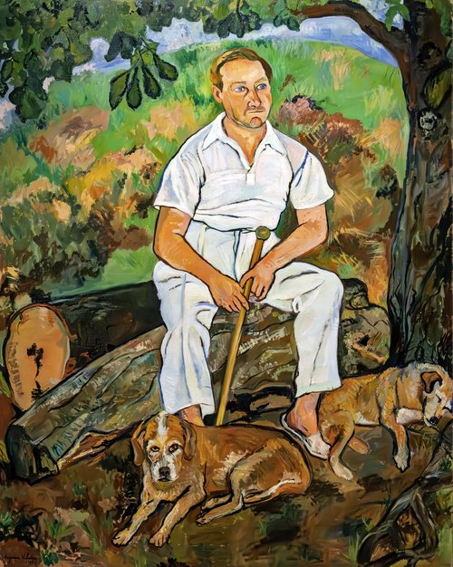André Utter et ses chiens, 1932, Suzanne Valadon