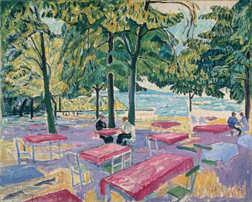 Wirtshausgarten Baumgartenbrück (am Schwielowsee), 1914, Theo von Brockhusen