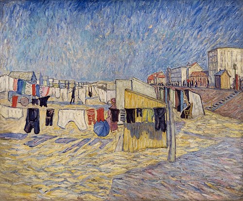 Strand mit Badekarren, Knokke, 1909, Theo von Brockhusen