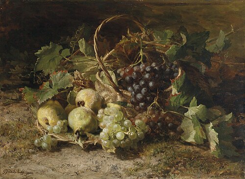 Still-life with grapes and pears, , Gerardina Jacoba van de Sande 