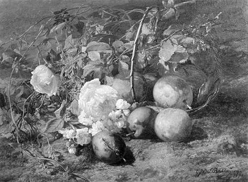 Stilleven met vruchten en bloemen, 1872, Gerardina Jacoba van de Sande 