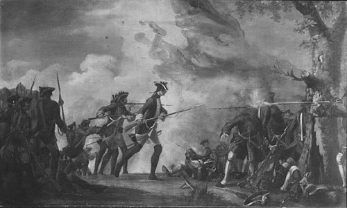 An Engagement between French Troops and a Detachment of the Dutch "Free Company", 1760, David Morier