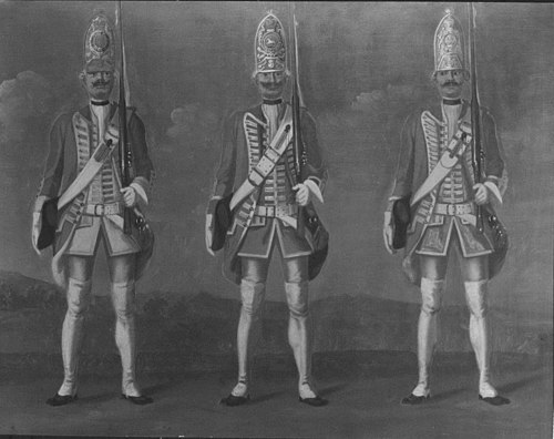 Grenadiers, Infantry Regiments 118 'Oberg' 4A 'Ledebour' & 5A 'Hardenberg', 1752, David Morier