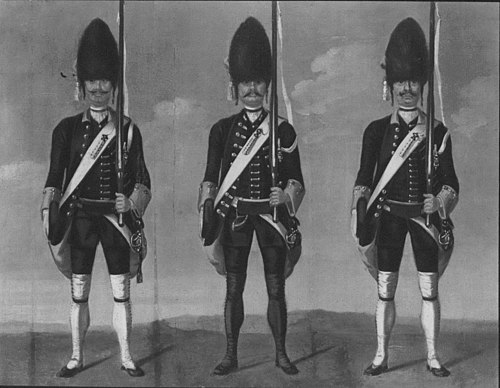 Grenadiers, Infantry Regiments "Hirzel" and "Planta", 1748, David Morier