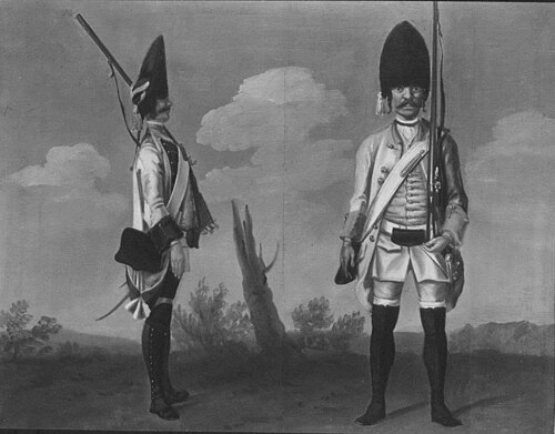 Grenadiers, two Unidentified Infantry Regiments, 1748, David Morier
