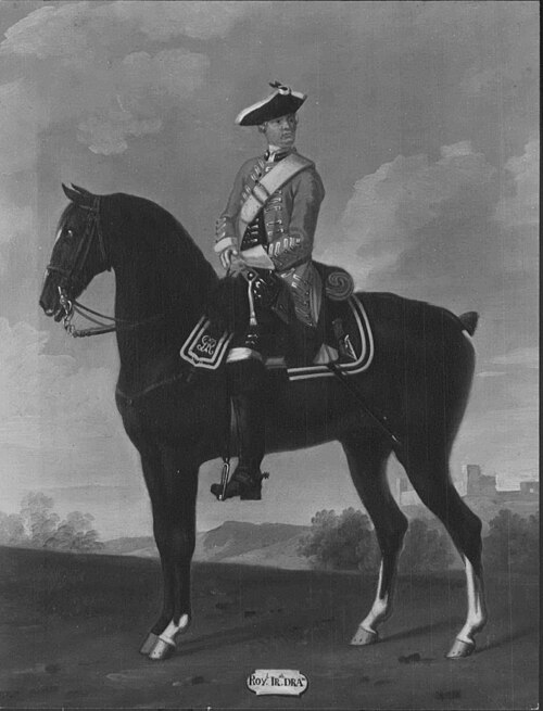 Private, 5th Royal Irish dragoons, 1751, 1755, David Morier