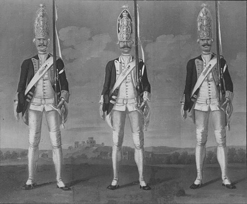 Grenadiers, Infantry Regiments 'Weyhe', 'Imhoff' and 'Kniestadt', 1748, David Morier