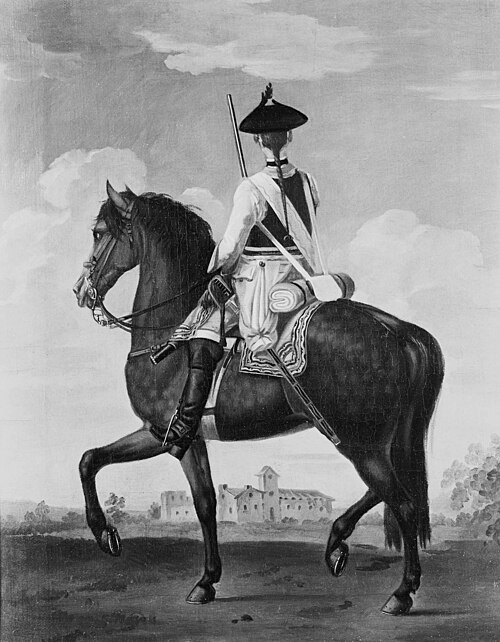 Private, 11th Regiment of Cuirassiers "Bentheim", 1748, David Morier