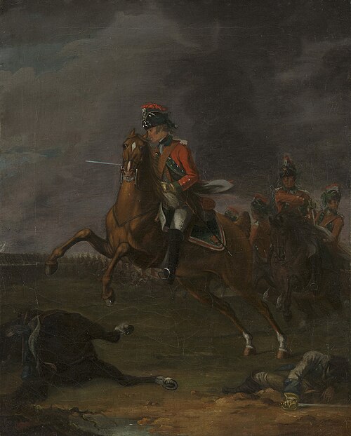 Battle Scene, 15th Light Dragoons, 1760, David Morier
