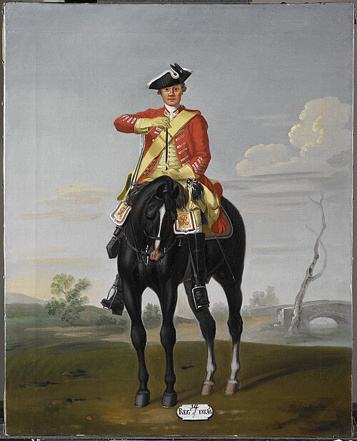Private, 14th Dragoons, 1751, 1755, David Morier