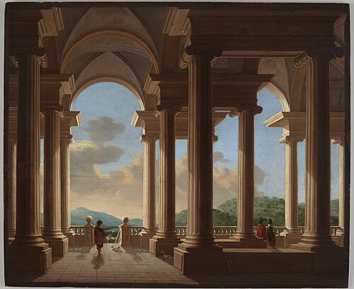 Terrace with a Colonnade, 1656, Daniel de Blieck