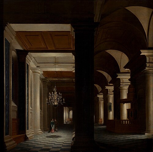 Intérieur d'une église, 1652, Daniel de Blieck