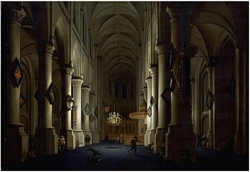 Intérieur d'une église, 1650, Daniel de Blieck