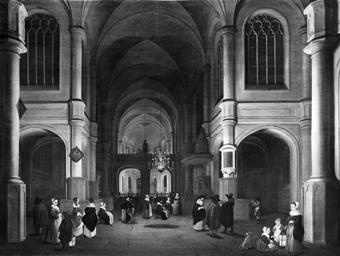 Interior of a church, 1653, Daniel de Blieck