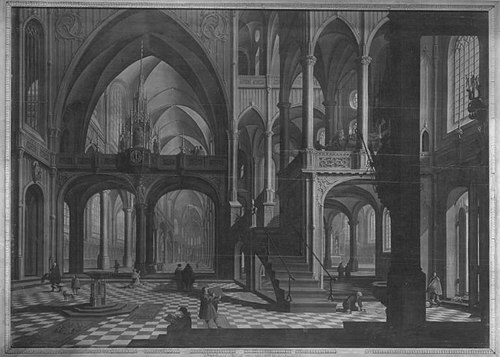 Church interior, 1651, Daniel de Blieck