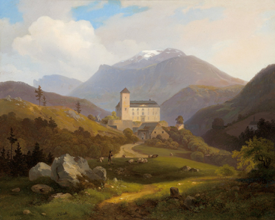 Blick auf Burg Kranichberg, im Hintergrund der Schneeberg, , Alexander Trichtl