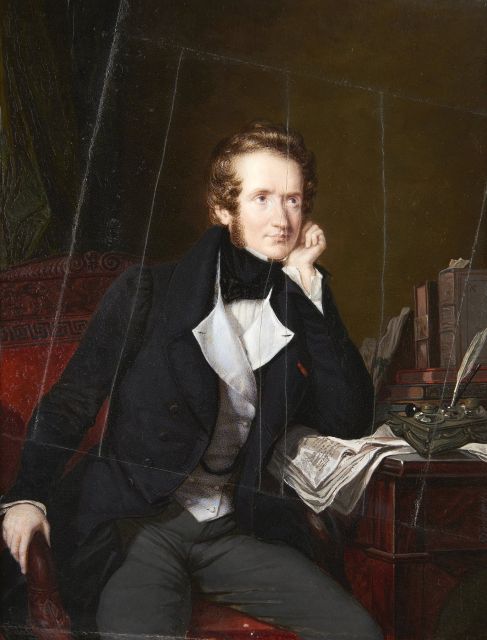 Portrait d'Alfred de Vigny, 1836, Pierre Daubigny